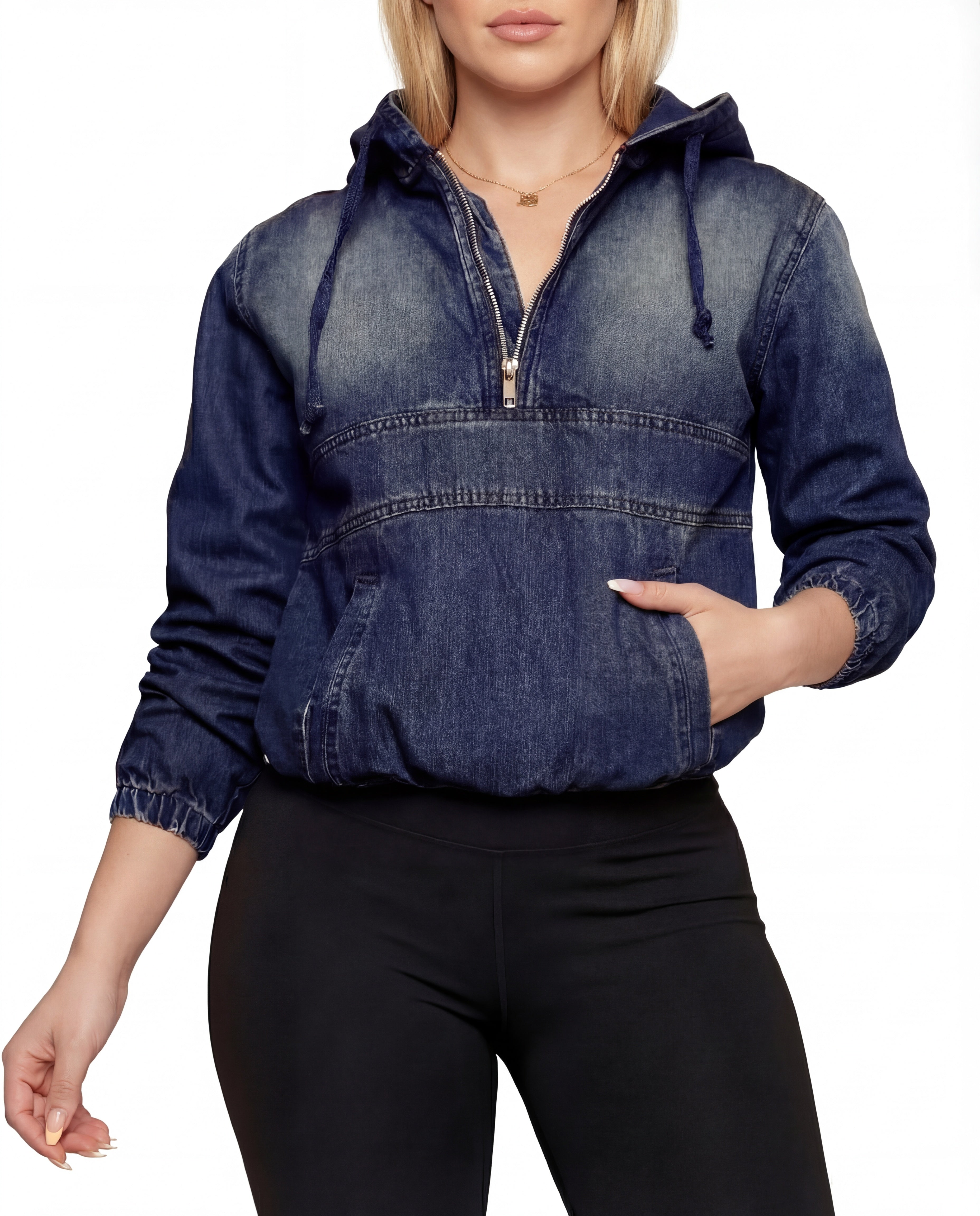 Zara | Half Zip Relaxed Hoodie Pullover