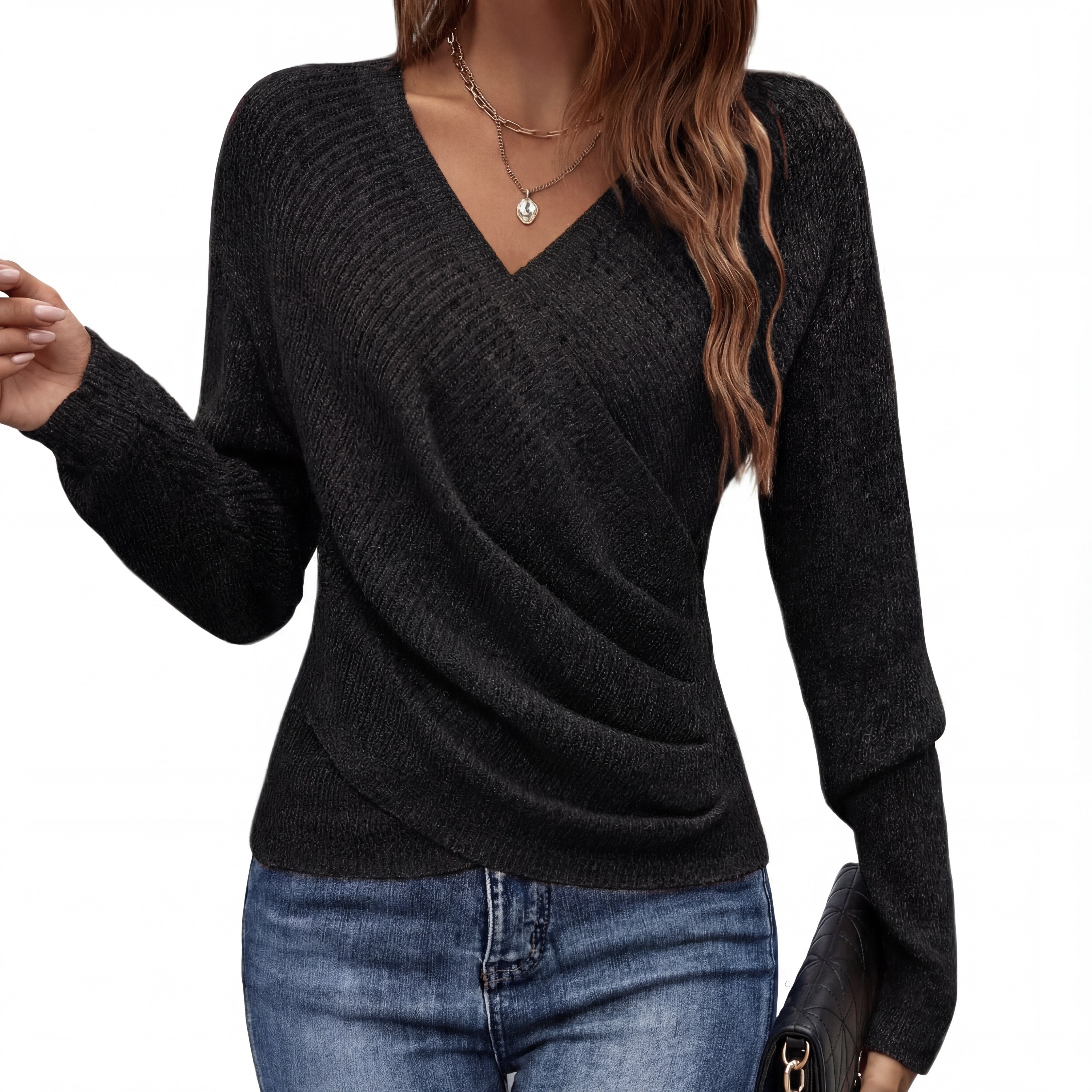Millicent | Cozy V-Neck Long Sleeve Pullover