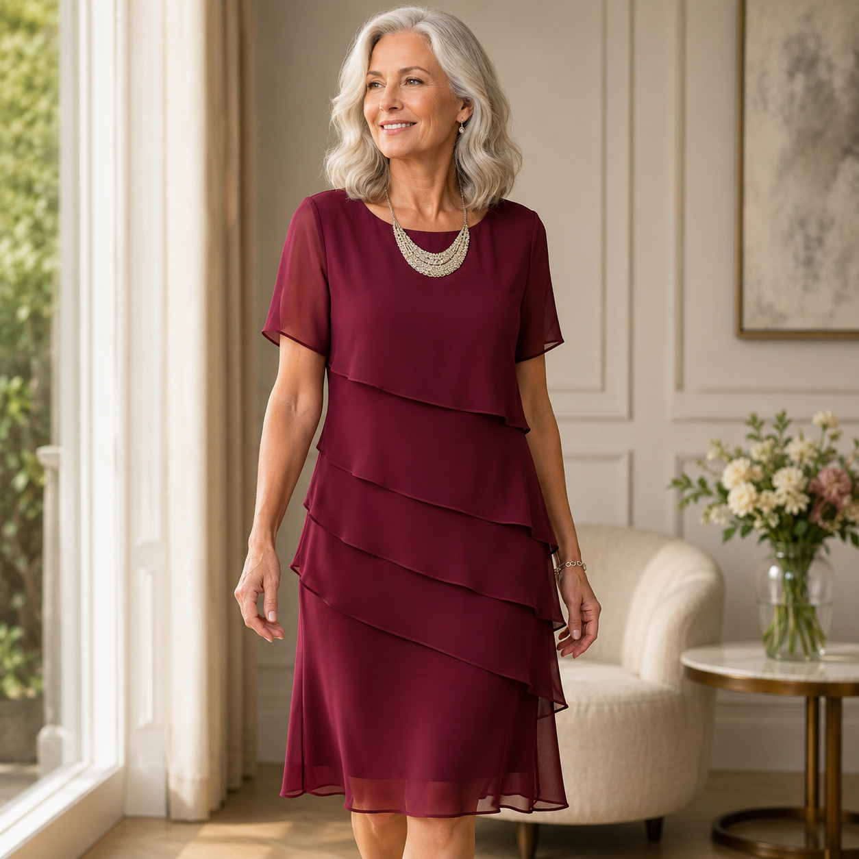 Marlow | Elegant Ruffle Tiered Dress