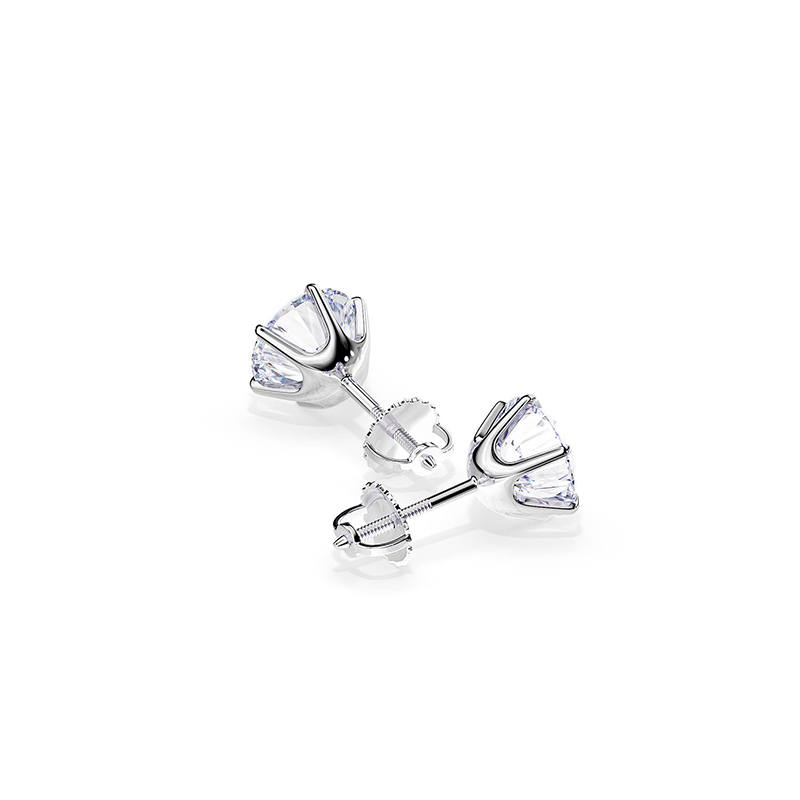 Mackenzie | Polished White Gold Drop Earrings