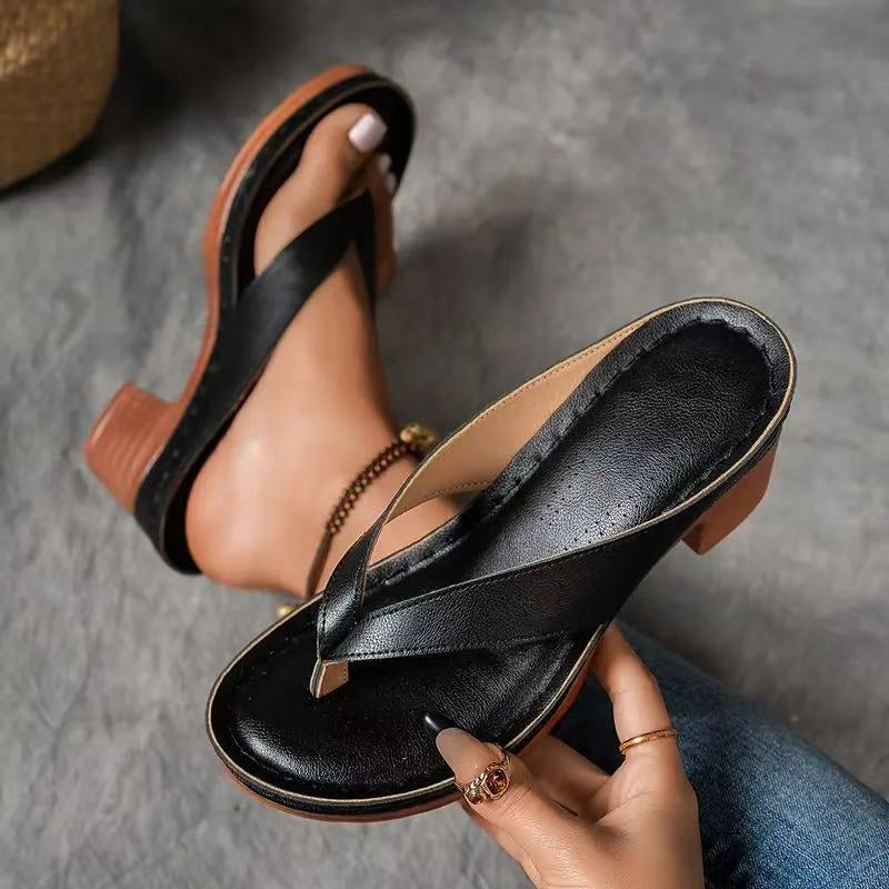 Teresa | Elegant Relaxed Block-Heel Sandals