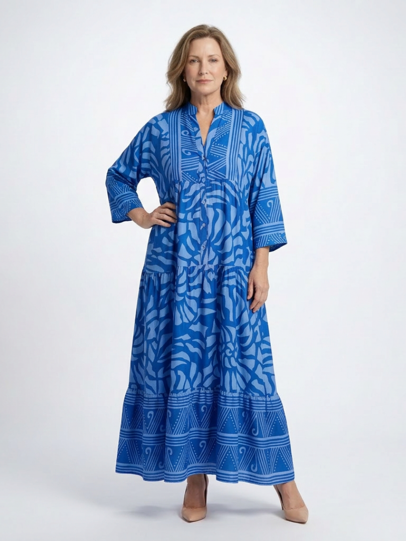 Nicki | Button-Front Midi Shirt Dress