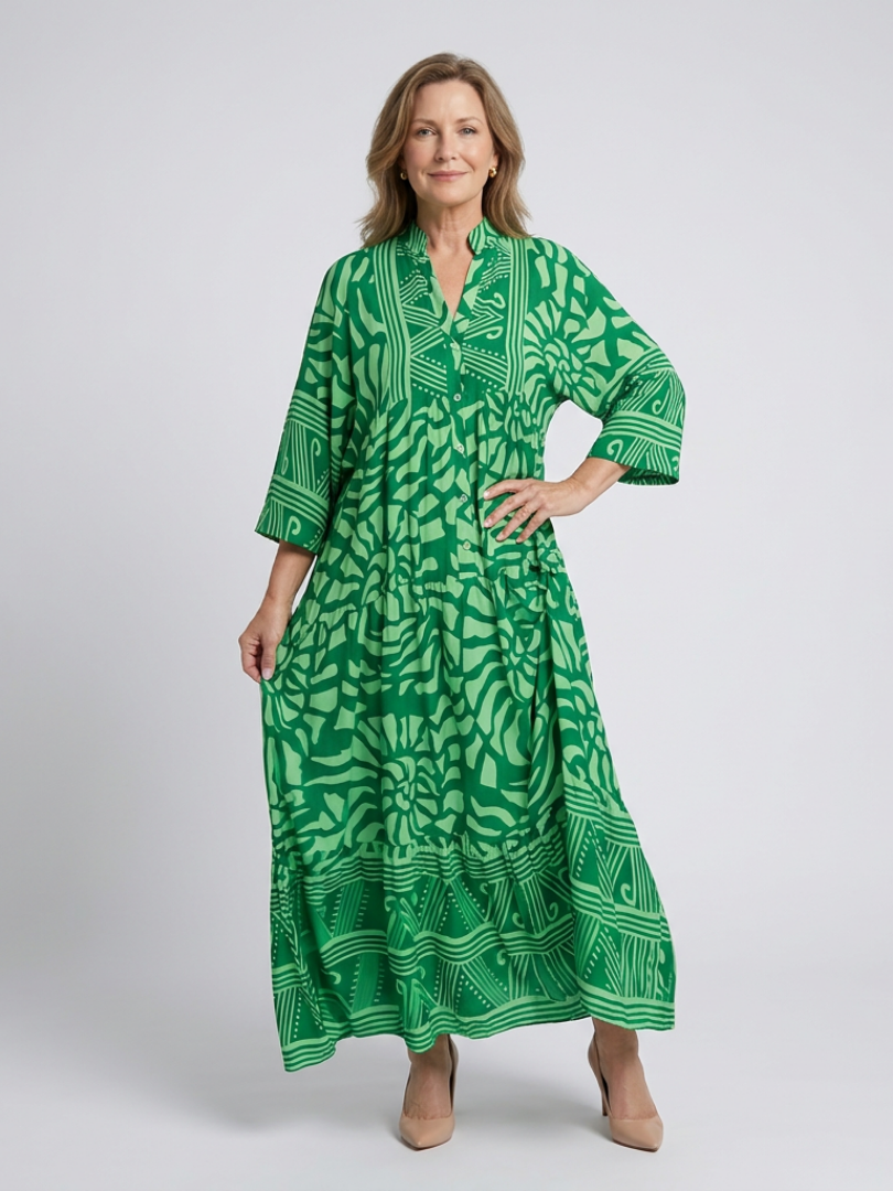 Nicki | Button-Front Midi Shirt Dress