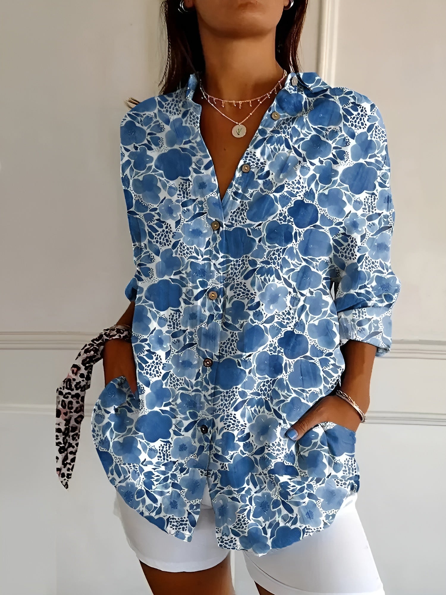 Grasyn | Floral Wave Blouse