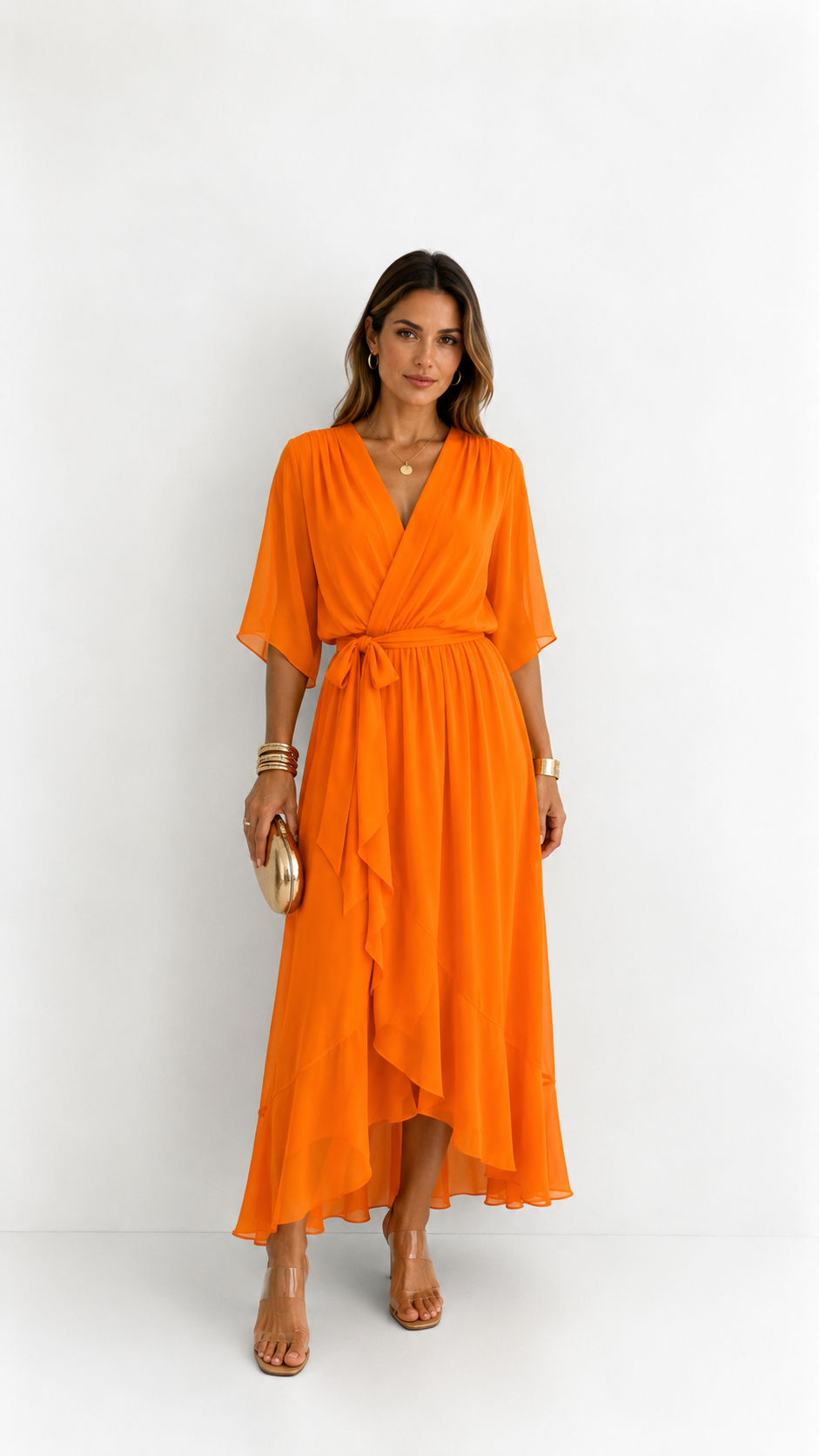 Yolande | Chiffon Wrap Maxi Dress