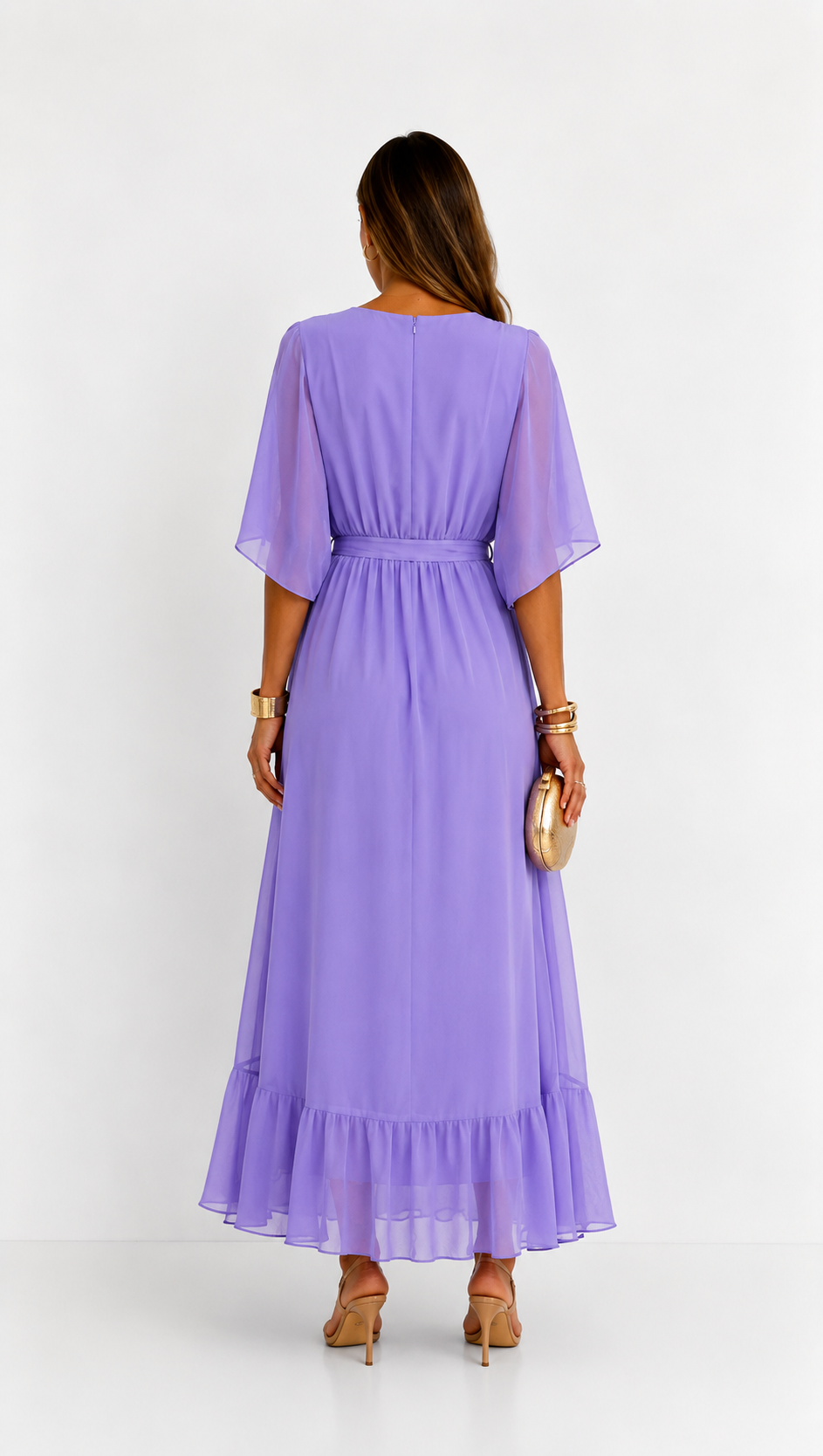 Leanna | Chiffon Wrap Maxi Dress