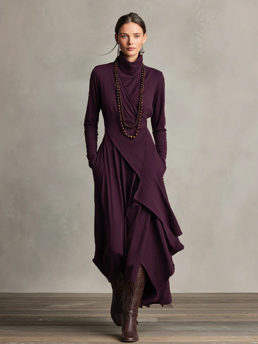 Felisa | Asymmetric Long-Sleeve Dress