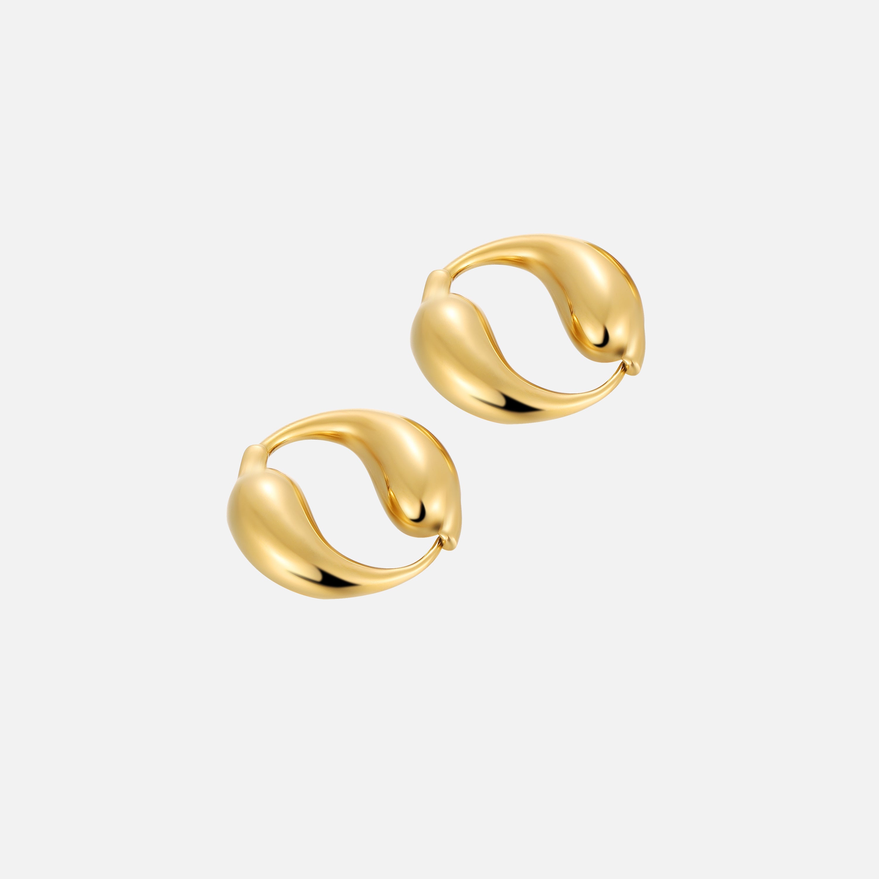 Xenia | Crescent Hoop Earrings, Gold