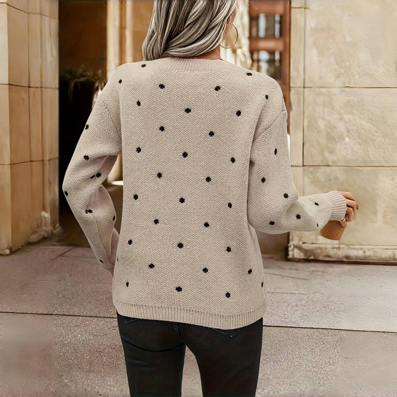 Vivienne | Polka Dot Knit Sweater