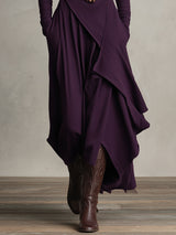Felisa | Asymmetric Long-Sleeve Dress