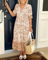 Medina | Floral Wrap Midi Dress