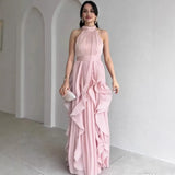 Maryjane | High Neck Ruffle Maxi Dress