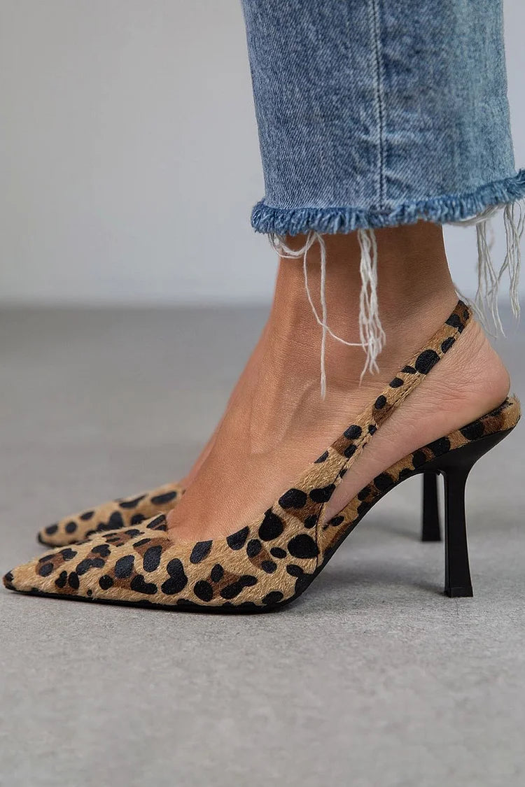 Earnestine | D'Orsay Leopard Print Heels