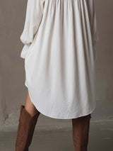Calissa | Lace Eyelet Mini Shirt Dress