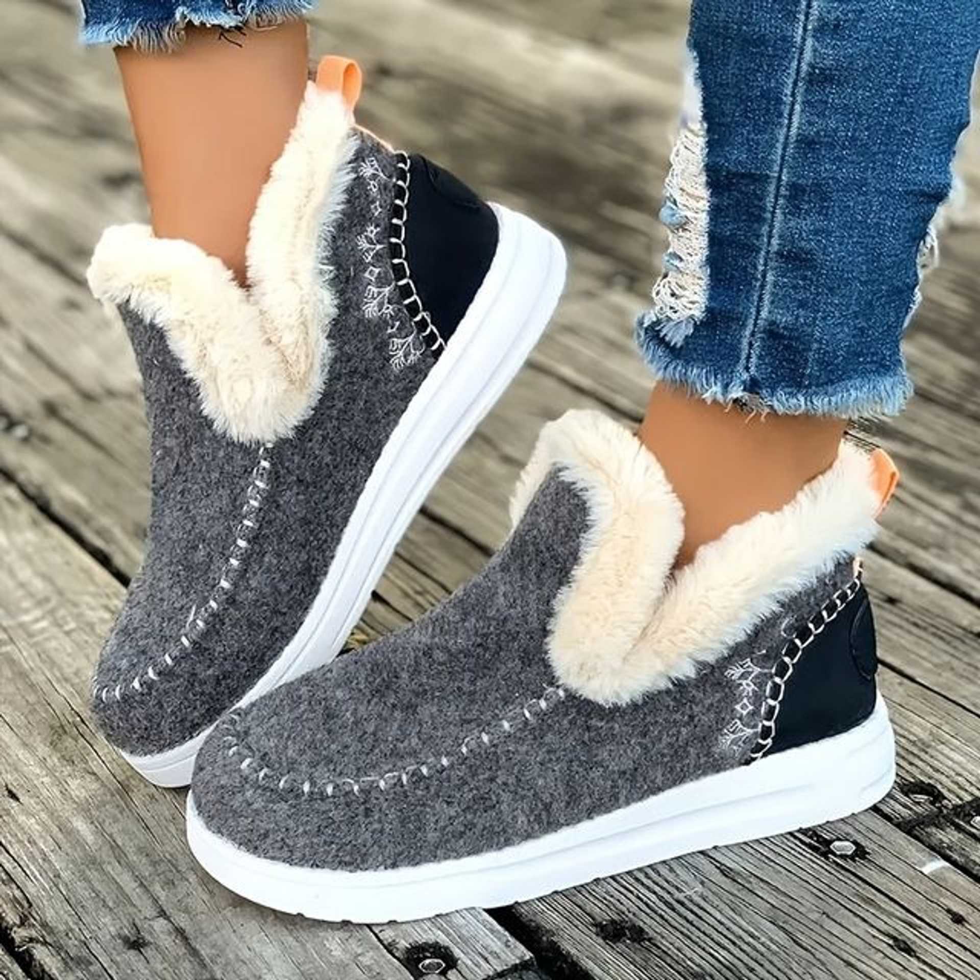 Marjory | Orthopedic Fleece Slip-On Boots