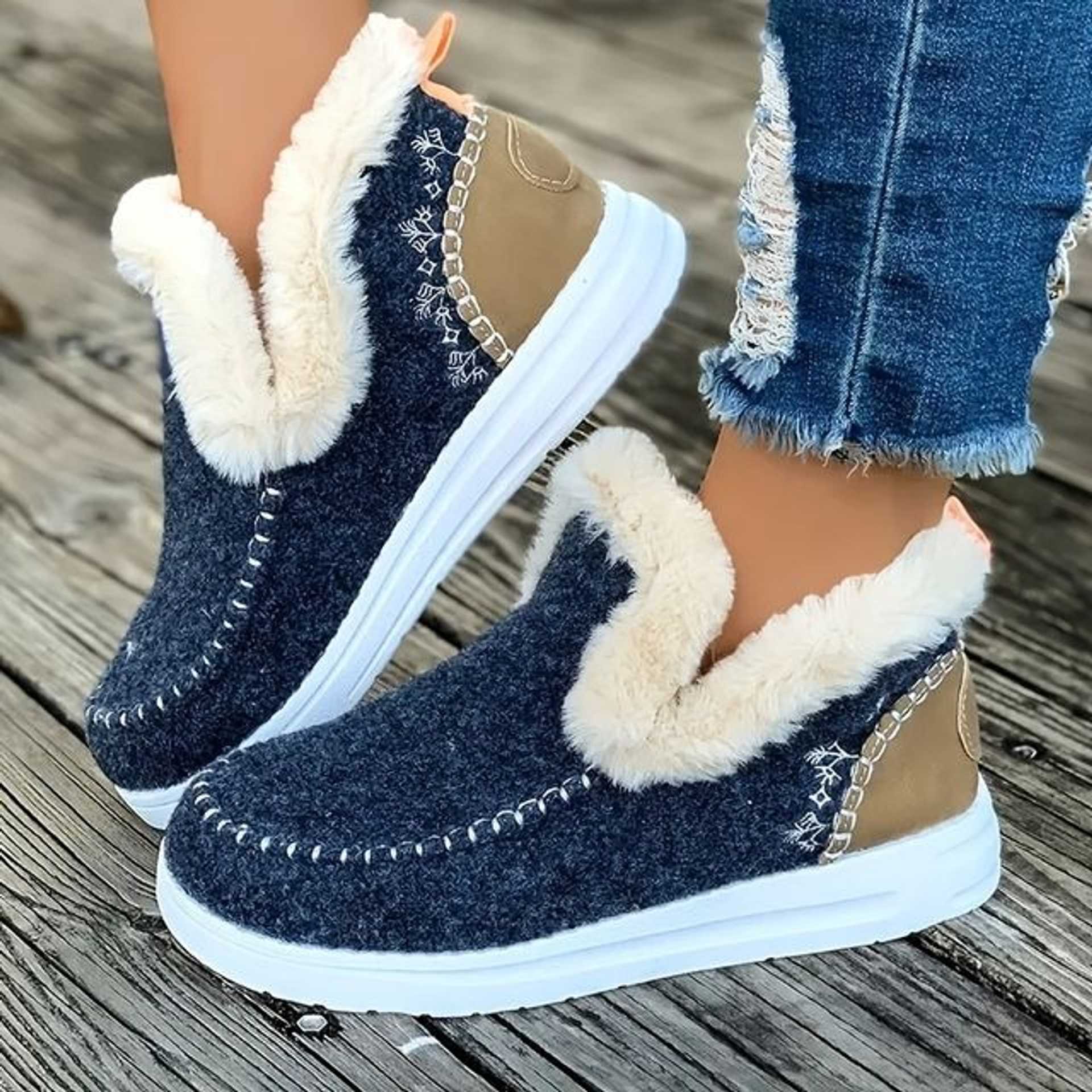 Marjory | Orthopedic Fleece Slip-On Boots