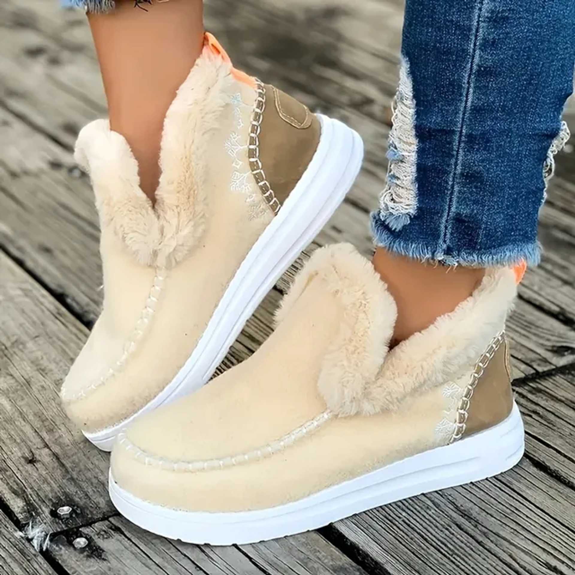 Marjory | Orthopedic Fleece Slip-On Boots