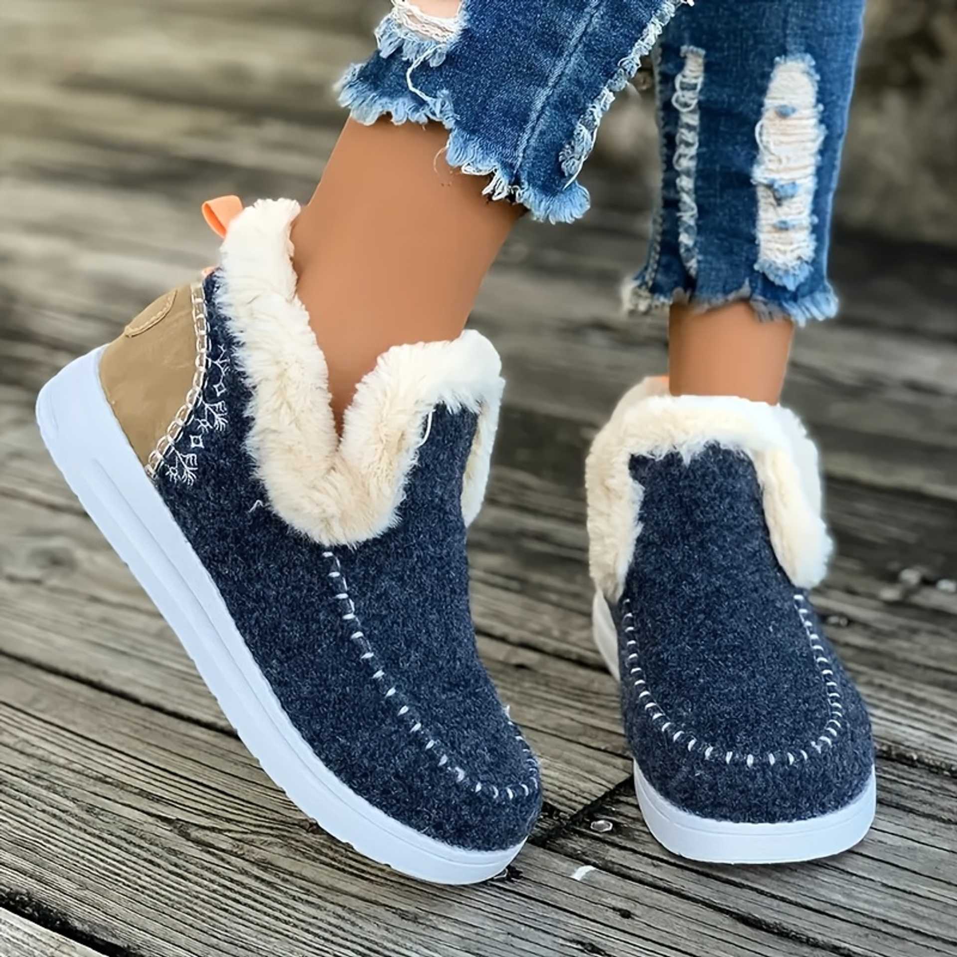 Marjory | Orthopedic Fleece Slip-On Boots