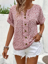 Xia | Wildflower Notch Blouse