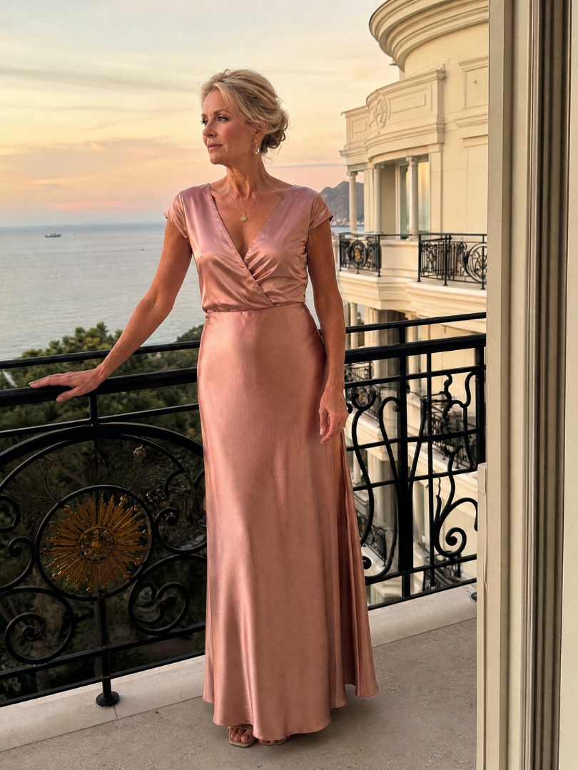 Pansy | Cap Sleeve Wrap Maxi Dress