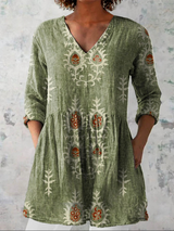 Boudica | Long V-Neck Blouse