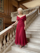 Treva | Off Shoulder Flow Midi Dress