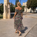 Brittany | Off-Shoulder Chiffon Mermaid Maxi Dress