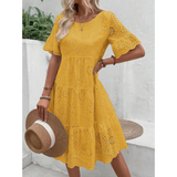 Solène | Boho Round Neck Summer Dress