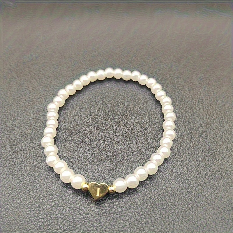 Jocelyn | Initial Heart Charm Bracelet