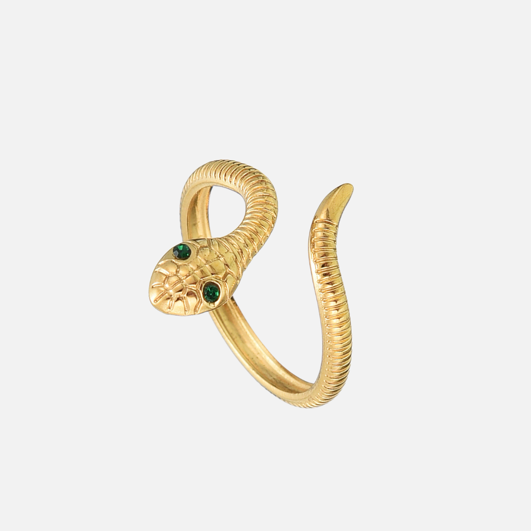 Zendaya | Adjustable Emerald Snake Ring