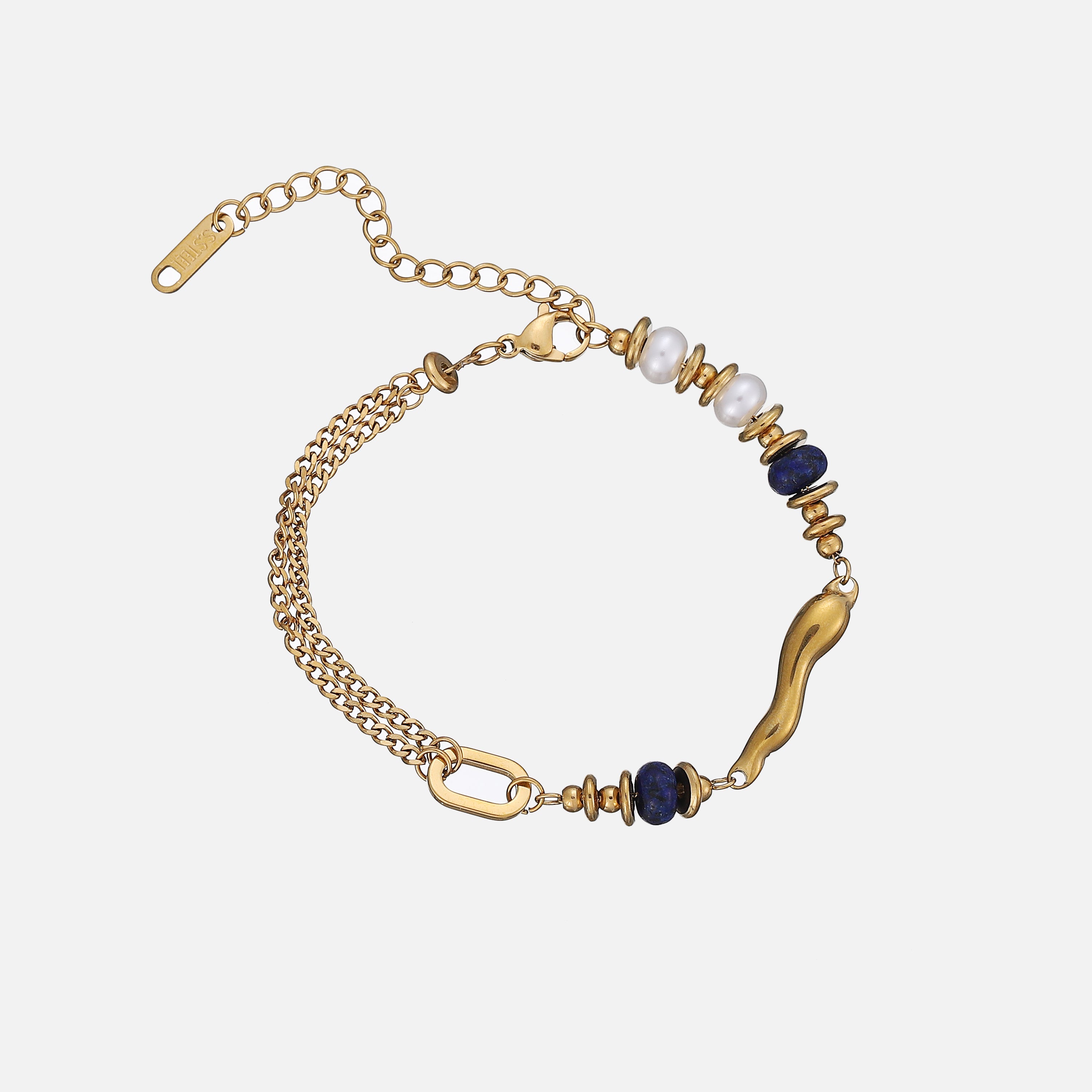 Sheridan | Blue & Gold Bracelet