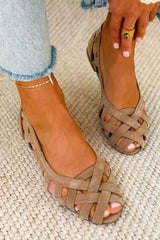 Daniela | Woven Strap Summer Sandals