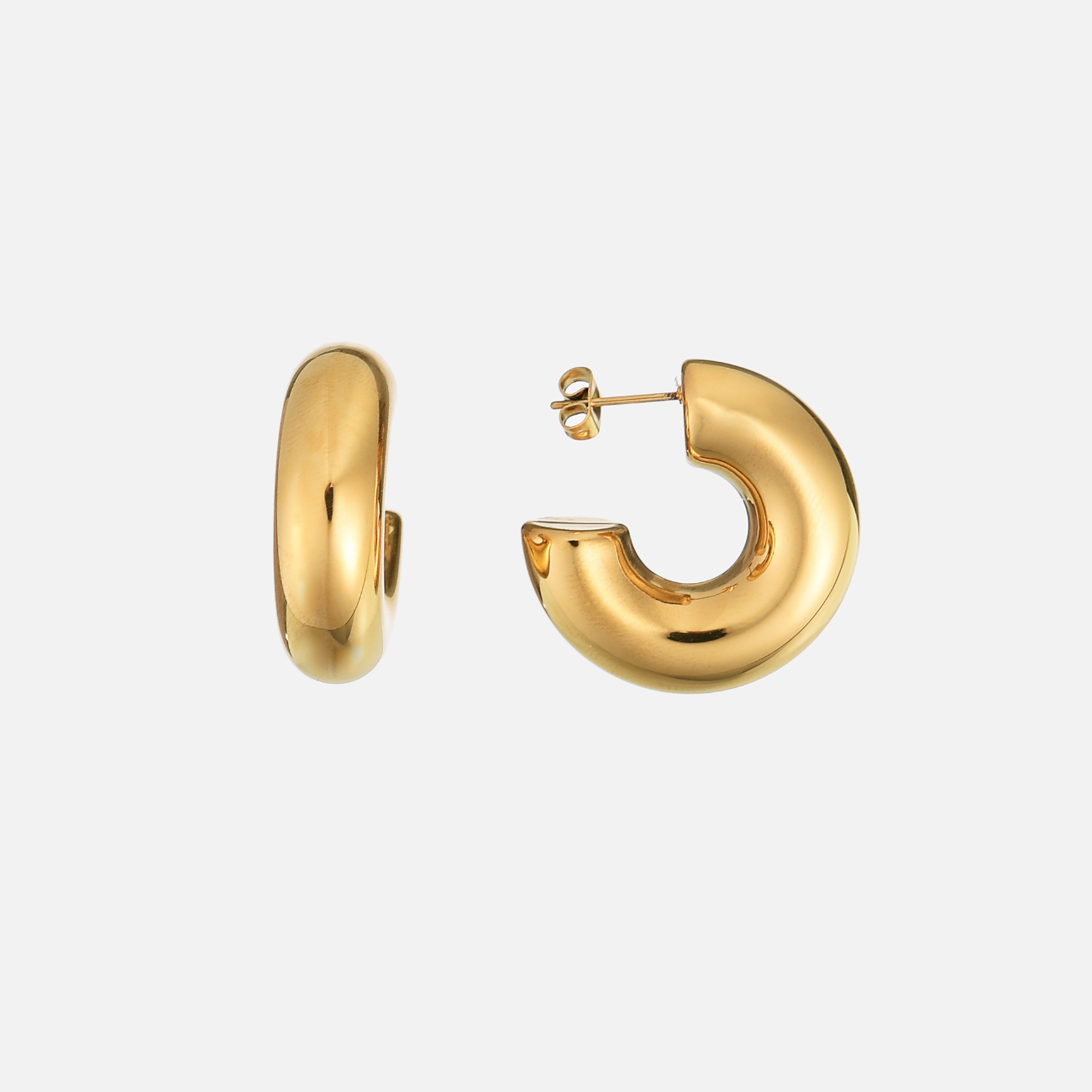 Zenith | Crescent Gold Hoop Earrings