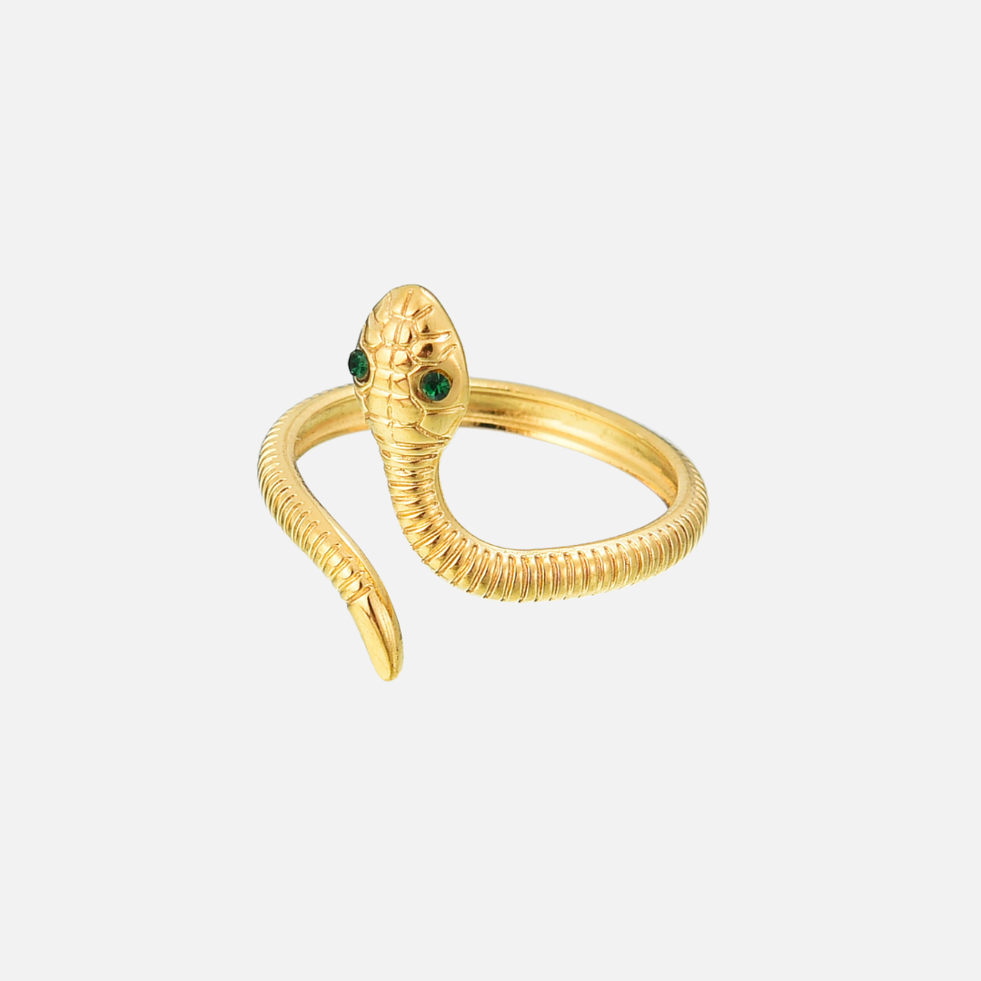 Zendaya | Adjustable Emerald Snake Ring