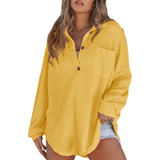 Céleste | Lightweight Button V-Neck Tunic