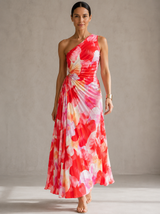 Demeter | One-Shoulder Pleated Maxi Dress