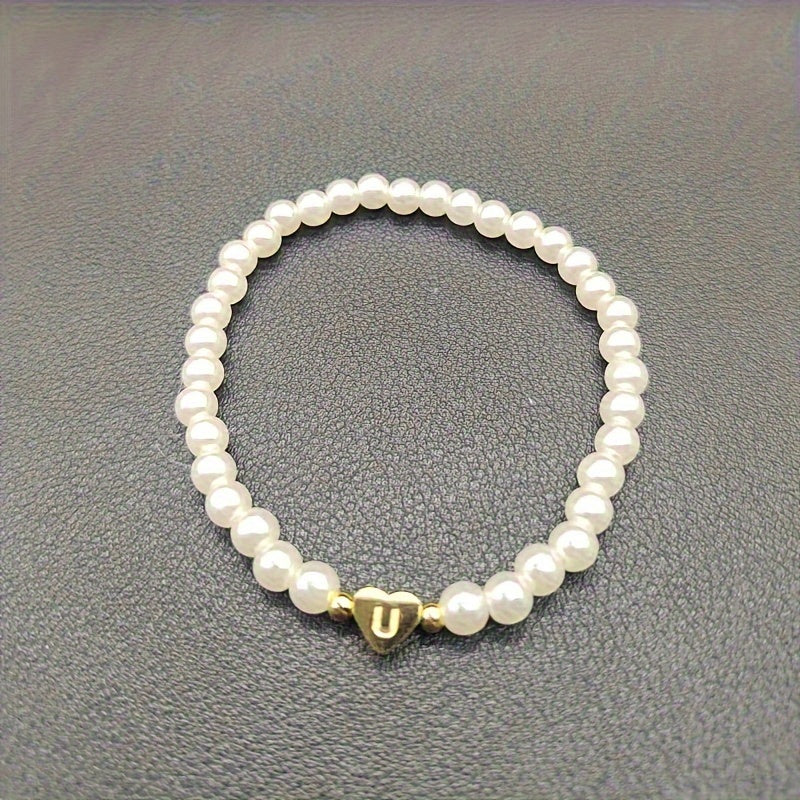 Jocelyn | Initial Heart Charm Bracelet