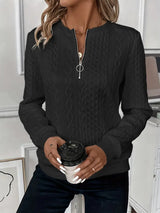 Céleste | Elegant Quarter-Zip Knit Sweater