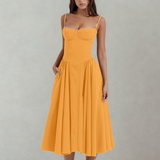 Vivienne | Spaghetti Strap Bodycon Midi Dress
