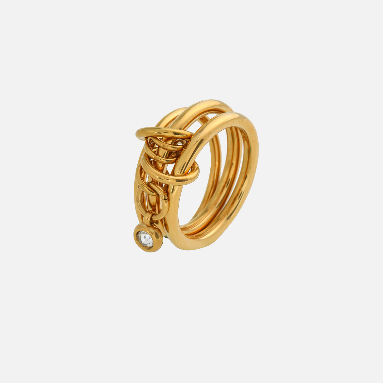 Qira | Layered Gold-Tone Statement Ring