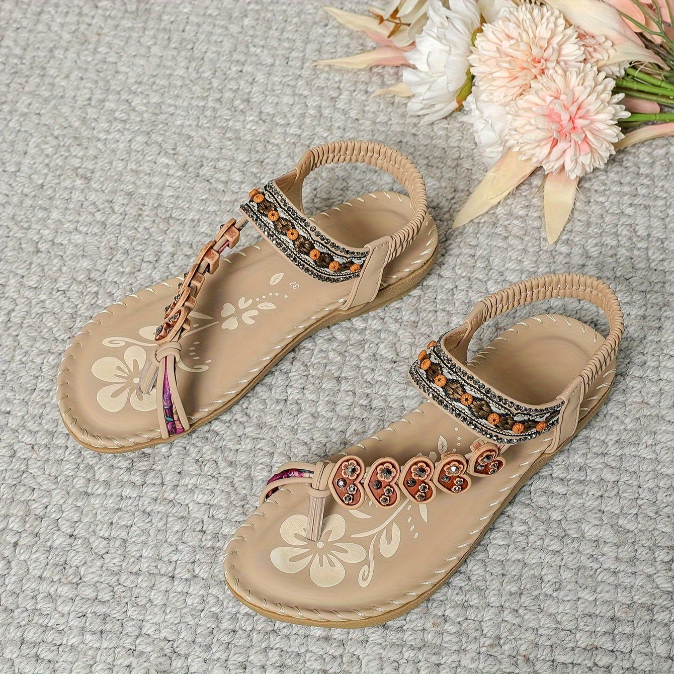 Danielle | Pearl-Accent Comfort Sandals