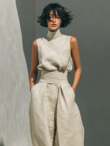 Aviana | Minimalist Wide-Leg Linen Set