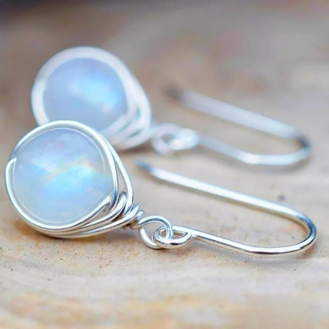 Amara | Moonstone Drop Earrings
