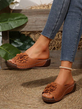 Delia | Ergonomic Floral Slip-On Sandals