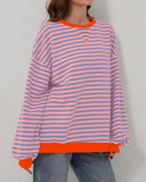 Camille | Striped Oversized Cozy Sweatshirt