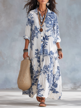 Jasmin | Bohemian Floral Maxi Dress