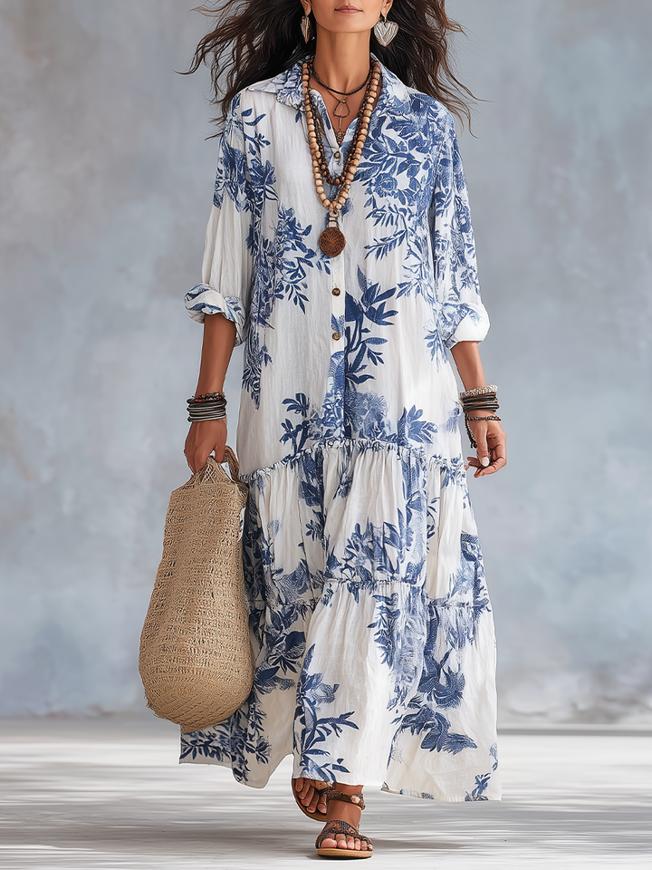 Jasmin | Bohemian Floral Maxi Dress