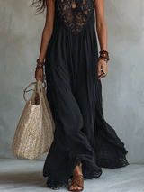 Lennox | Bohemian Sleeveless Drape Maxi Dress