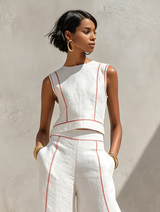 Zola | Linen-Blend Wide-Leg Pants Set