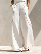 Zola | Linen-Blend Wide-Leg Pants Set